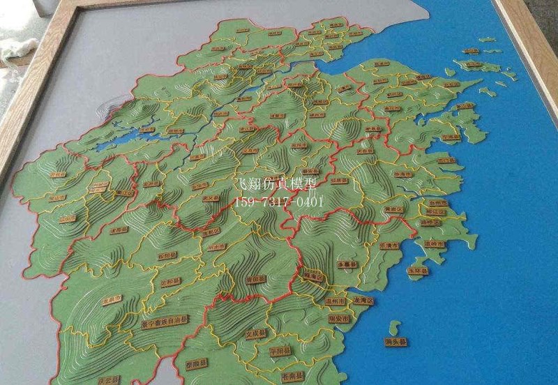 浙江温州地形模型